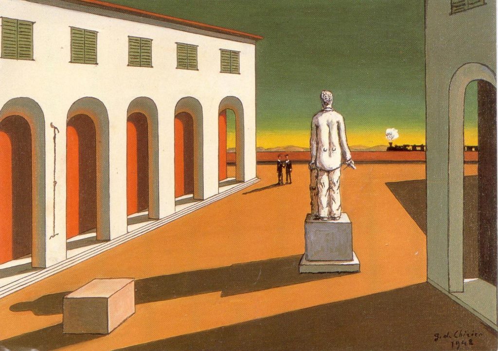ジョルジョ・デ・キリコ、『穏やかな昼下がり』、希少画集画 7ca78658-1024x723.jpg